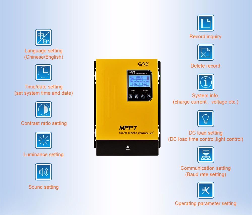 lcd display solar charge controller